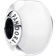 Pandora Mini Murano Glass Charm - Silver/White