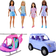 Barbie Travel Adventures Car Helicopter & 4 Dolls Set