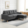 Homcom Scandi Design Dark Gray Sofa 193cm 3 Seater