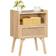 Lerliuo Boho Cane Accent Natural Bedside Table 30x40.5cm