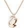 Swarovski Iconic Swan Pendant Medium Necklace - Rose Gold/Pink/Transparent