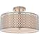 Endon Lighting Cordero White/Satin Nickel Ceiling Flush Light 43cm