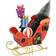 Freemans Santas Sleigh Ho Ho Home Red Decoration 28cm