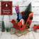 Freemans Santas Sleigh Ho Ho Home Red Decoration 28cm