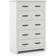 Costway Tall Dresser White Chest of Drawer 78.7x119.4cm