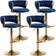 Riknuxi Gold Velvet Blue Bar Stool 99.1cm 4pcs