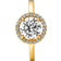 Pandora Sparkling Round Halo Ring - Gold/Transparent