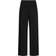Vila Ribbed Wide Leg Trousers - Black Beauty
