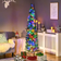 Homcom Artificial Prelit with Colourful LED Light Green Sapin de Noël 180cm