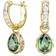 Swarovski Stilla Drop Earrings - Gold/Transparent/Green