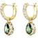 Swarovski Stilla Drop Earrings - Gold/Transparent/Green