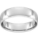 Goldsmiths Slight Court Standard Wedding Ring - White Gold