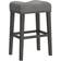 Roundhill Furniture Coco Upholstered Backless Saddle Grey Seating Stool 29" 2pcs