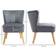 Homcom Accent Grey Armchair 76cm