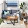 Vasagle Rund Vintage Brun/Svart Soffbord 88cm