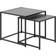 Living Home Seaford Black Nesting Table 50x50cm 2pcs