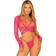 Leg Avenue Wrap-around Crop Top and Thong Pink