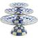 Mackenzie-Childs Royal Check Small Pedestal Serving Platter & Tray