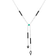 Gemondo Negligee Necklace - White Gold/Emerald/Black