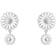 Georg Jensen Daisy ørering sølv og hvid emalje