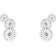 Georg Jensen Daisy ørering sølv og hvid emalje