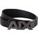Armani Exchange mäns läder brett logotypbälte spänne