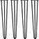 SkiSki legs Hairpin Black Table Leg 71cm 4pcs