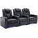 More4Homes Broadway Electric Recliner Black Sofa 249cm 3 Seater