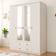 EVUHOME Volet White Wardrobe 140x184cm