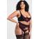 LoveHoney Boudoir Belle Cherry Quarter Cup Bra Set