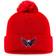 Fanatics Branded Washington Capitals Core Primary Logo Cuffed Knit Hat with Pom - Red