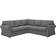 Ikea Ektorp Dark Grey Sofa 243cm 4-Sitzer