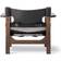 Fredericia Furniture The Spanish Svart/Oljad Valnöt Fåtölj 67cm