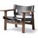 Fredericia Furniture The Spanish Svart/Oljad Valnöt Fåtölj 67cm