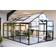 Scandic Greenhouse Idun 9.3m² 4mm Sort Aluminium Hærdet glas