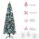 Homcom Prelit Pencil Artificial Slim Green Christmas Tree 213.4cm