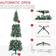 Homcom Prelit Pencil Artificial Slim Green Christmas Tree 213.4cm