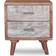 Bloomsbury Market Parham Brown/White Bedside Table 35x45cm