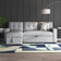 Wade Logan Chanele Gray Sofa 83" 3 Seater