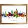 Latitude Run San Francisco California Skyline Brown Framed Art 88x64cm