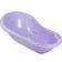 Hylat Baby Baignoire de bébé pour nouveau-nés et bébés jusqu'à 12 mois avec bouchon, thermomètre, tapis antidérapant en plastique sans BPA, Longueur: 84 cm Couleur: Violet, Motif:Yeti