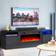 Jolydale Fireplace Modern Black TV Bench 70x25"