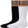 Burberry Check Panel Cotton Blend Socks Set - Black/White (80706371)