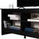 Madesa Cable Management Black TV Bench 70.9x23.6"