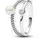 Pandora Treated Freshwater Cultured Double Band Ring - Silver/Pearl/Transparent