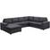 Lilola Home Dakota Dark Gray Sofa 120.5" 6 Seater, 5 Seater