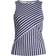 Lands' End Women's Modest High Neck Tankini - Deep Sea Mixed Diagonal Stripe