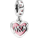 Pandora Mom's Heart Pendant Charm - Silver/Pink