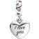 Pandora Mom's Heart Pendant Charm - Silver/Pink