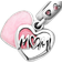 Pandora Mom's Heart Pendant Charm - Silver/Pink